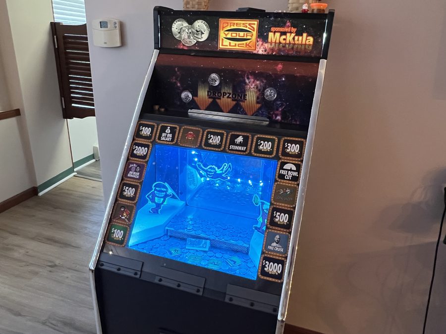 Custom McKula coin pusher arcade machine
